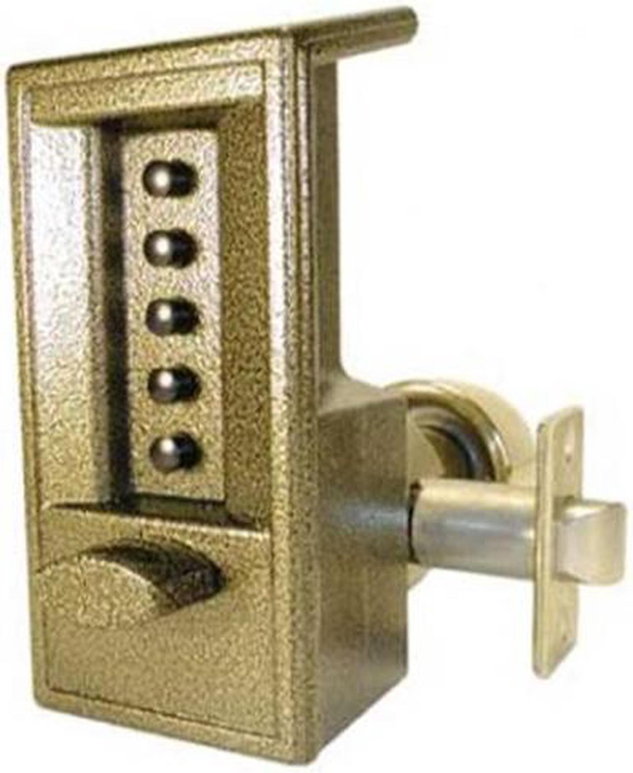 Main image of Simplex 6218-60 Gold Tone Mechanical Pushbutton Combination Lock With 2-3/8" Backset (NO KEY)
