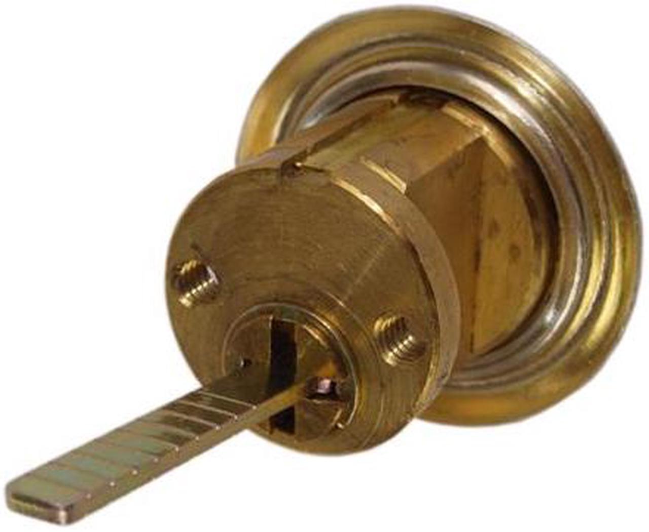 Alt view image 2 of 2 - Ilco 7015SX-03 Polished Brass US3 Solid Brass Replacement Rim Cylinder Lock For Doors 1-3/8" - 2-1/4" Thick With Schlage SC1 Keyway