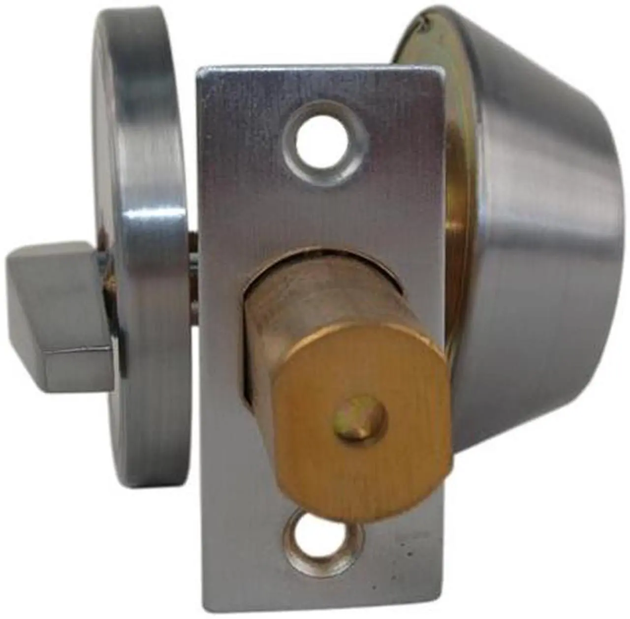 Alt view image 2 of 2 - Em-D-Kay D30526 Dull Chrome Commercial Grade Single Cylinder Deadbolt With SC1 Keyway