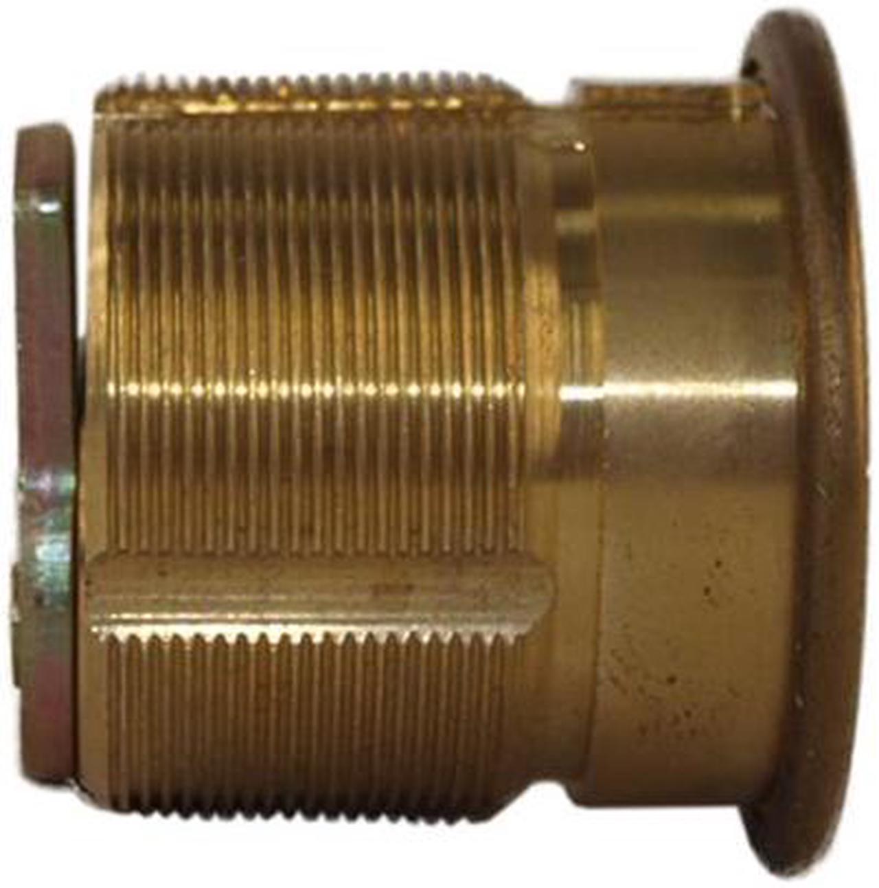Alt view image 2 of 2 - Maxtech B114KW1-03 Polished Brass US3 Solid Brass Replacement 1-1/4" Mortise Cylinder Lock With Kwikset KW1 Keyway