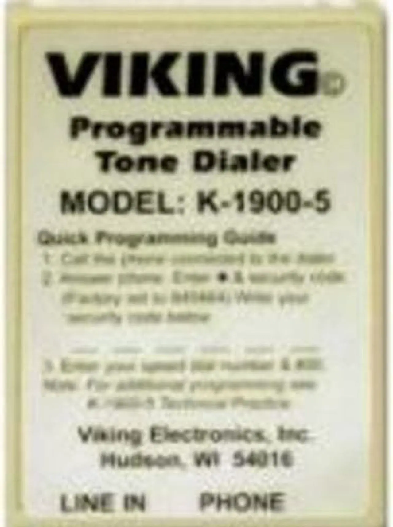 Alt view image 3 of 13 - Viking Electronics - K-1900-5 - Viking Electronics K-1900-5 Touch Tone Dialer - 2.1 Width x 1 Depth x 2.9 Height