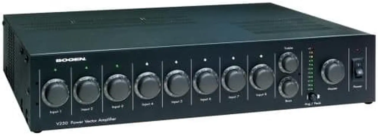 Alt view image 7 of 10 - Bogen V100 MODULAR, 8 INPUT, 100W OUTPUT MODULE COMPATIBLE, METER
