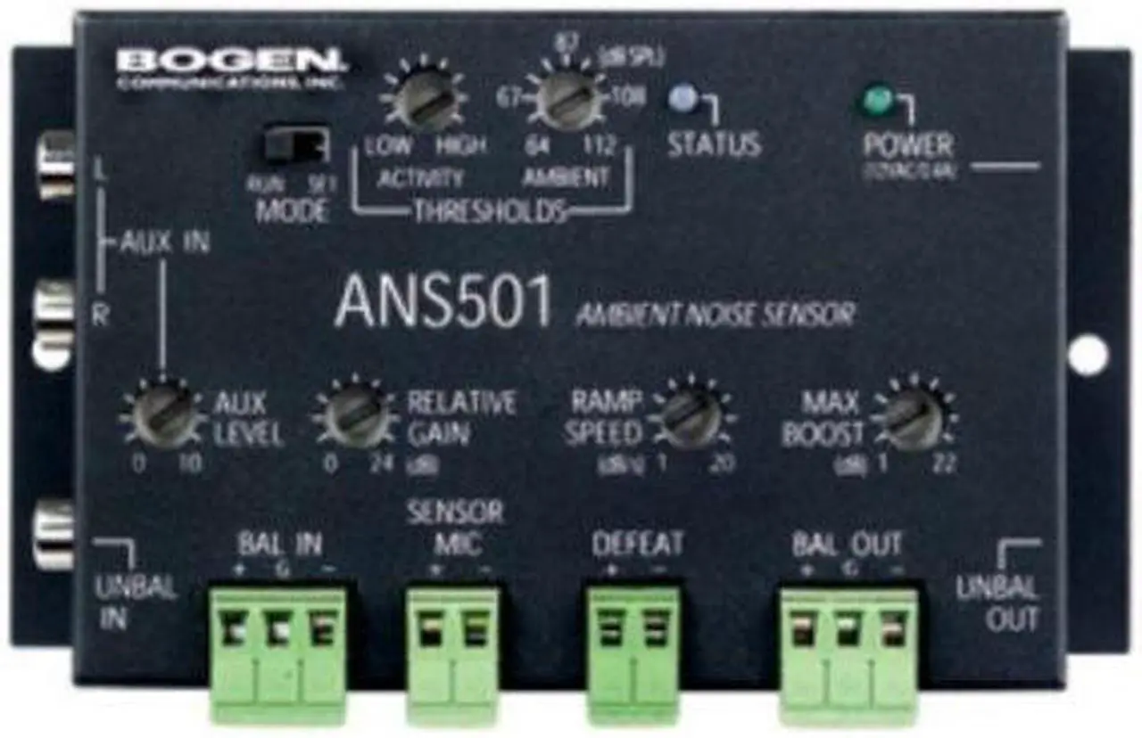 Alt view image 4 of 6 - Bogen ANS501 AMBIENT NOISE SENSOR W/POWER SUPPY & MICROPHONE