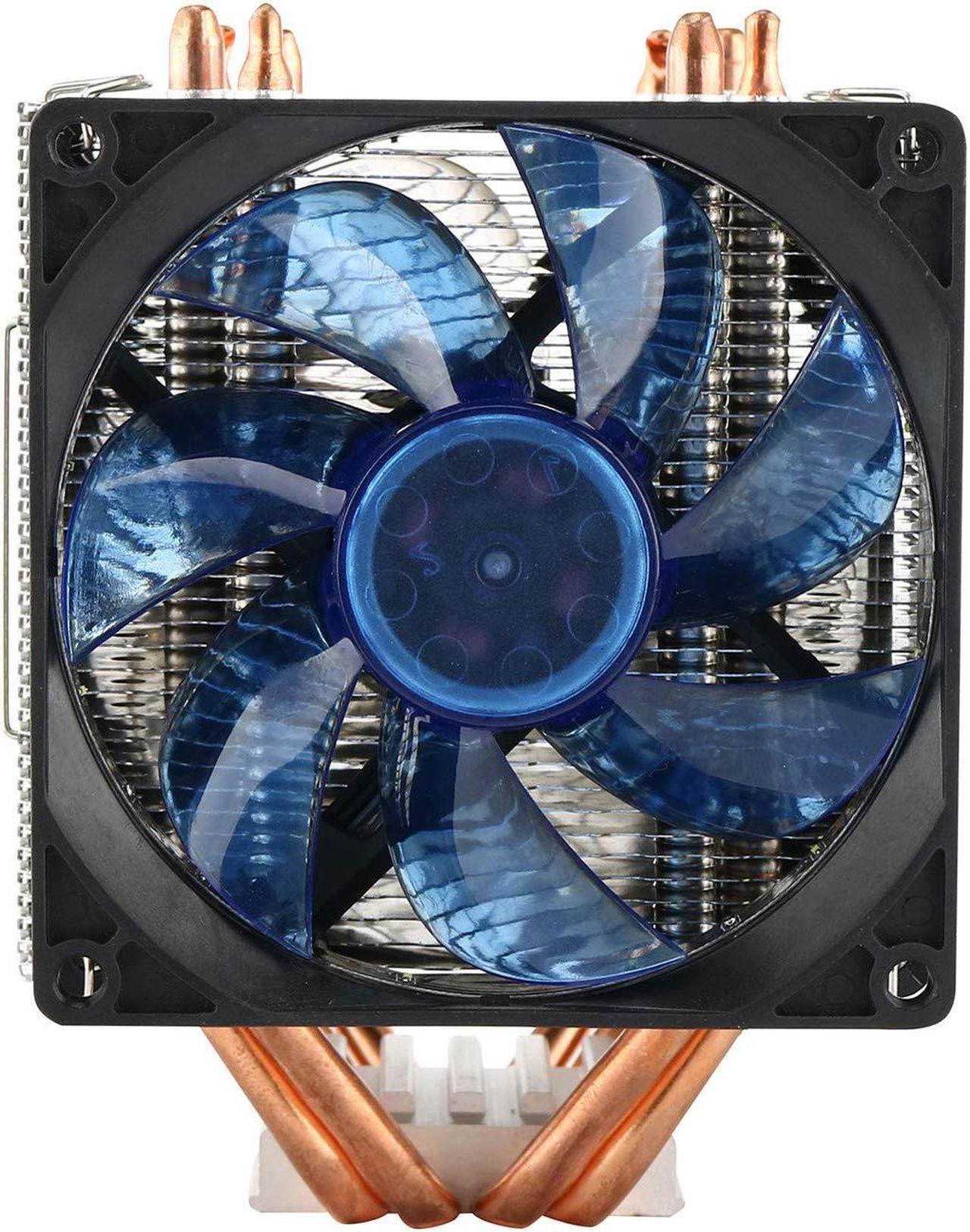 Alt view image 3 of 4 - CPU Cooler Dual Fan PC Heatsink, LED Fan Computer CPU Air Cooling Cooler Radiator,Universal Socket Solution