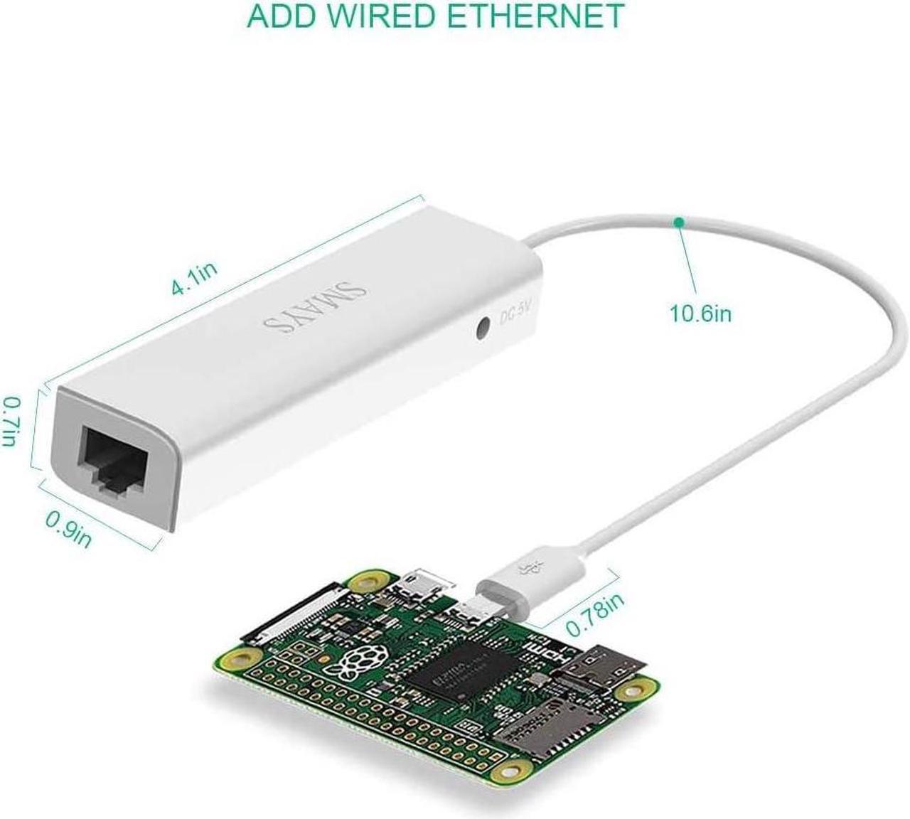 Alt view image 5 of 7 - Powered HUB, OTG Micro USB Ethernet Network Adapter for Raspberry Pi Zero, Google Nexus Player, Windows Android Tablet