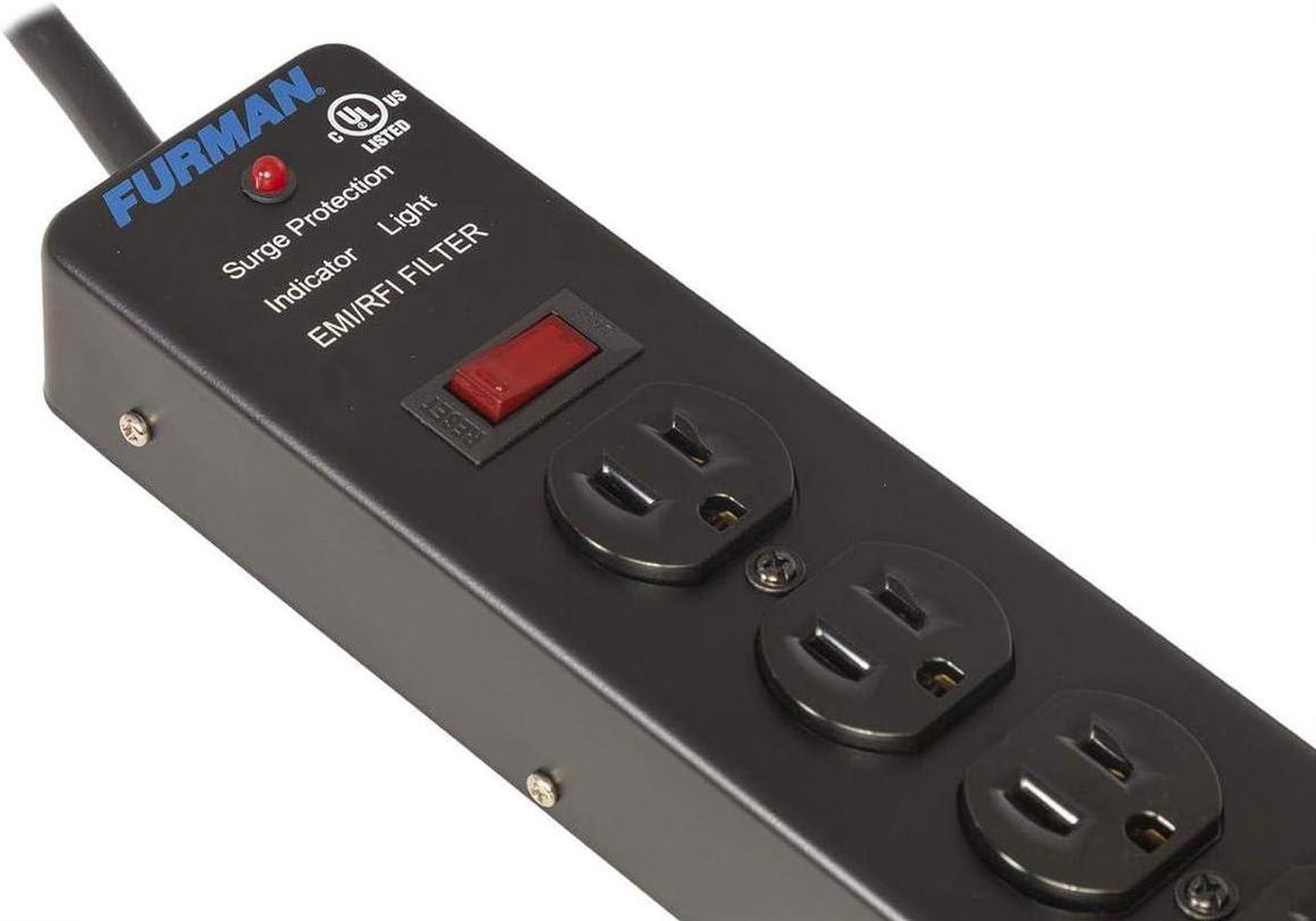 Alt view image 3 of 5 - Furman SS-6 6-Outlet Pro Surge Suppressor Strip (SS6d1)