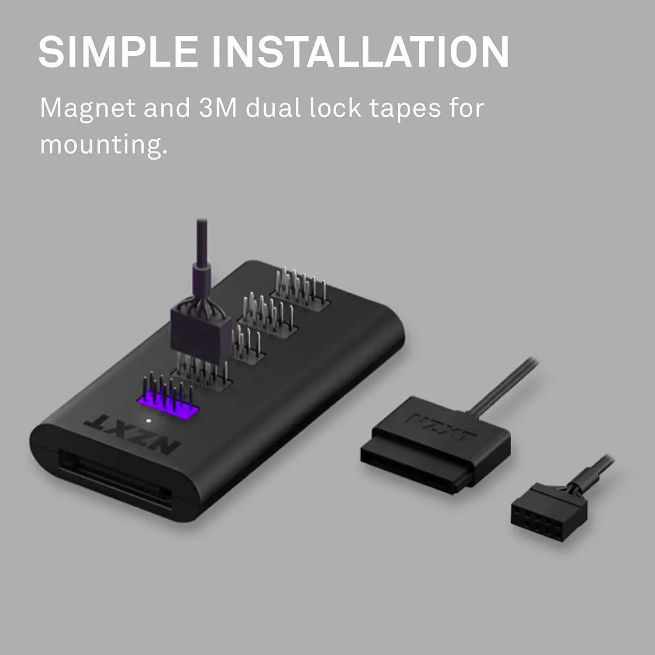 Alt view image 4 of 6 - Internal USB Hub 3 - AC-IUSBH-M3 - 4 Internal USB 2.0 Ports - 3M Dual Lock Tapes - Magnetic Body - Plug and Play