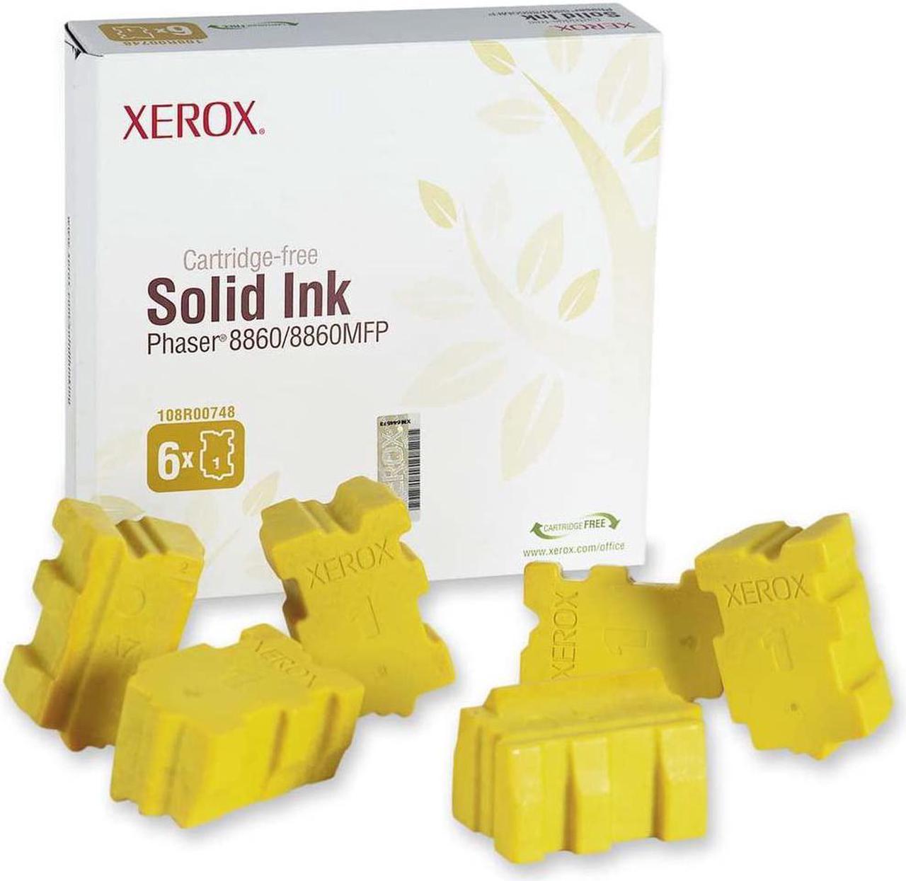 Xerox Phaser 8860/8860 MFP Yellow Solid Ink (6 Sticks / 14,000 Pages) - 108R00748