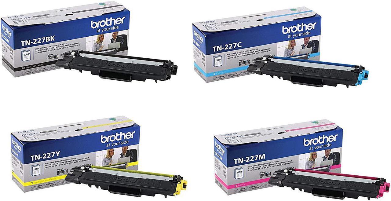 Main image of Brother TN227 4 High Yield Color Toner Set (BK/C/M/Y) (1) TN227BK, (1) TN227C, (1) TN227M, (1) TN227Y