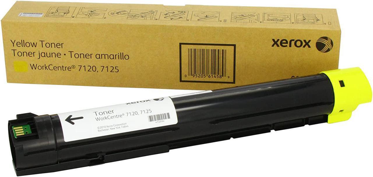 6R1458 Yellow 15000 Page Yield Toner-Cartridge for Xerox 7120, 7125 Work-Centre Printers, Size_Name/Color_Name (006R01458)