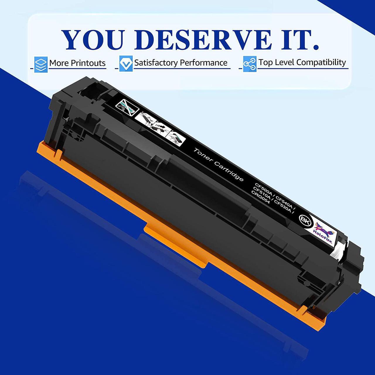 Alt view image 2 of 6 - HaloFox Compatible Toner Cartridge Replacement  202A 202X CF500A m281fdw HP Color Laserjet Pro MFP M281fdw M281cdw M254dw M281 M281fdn M254 Toner Printer (Black Cyan Yellow Magenta, 4 Pack)
