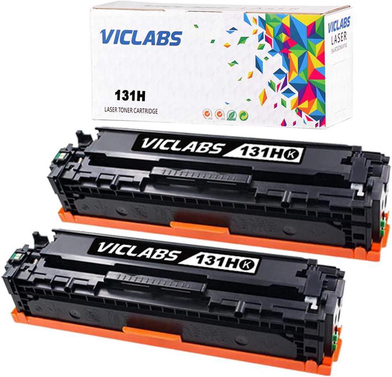 VicLabs Compatible 131 131H Toner Cartridge, Replacement for 131H 131 LBP7110CW MF624CW MF628CW MF8280CW PrinterBlack,2-Pack