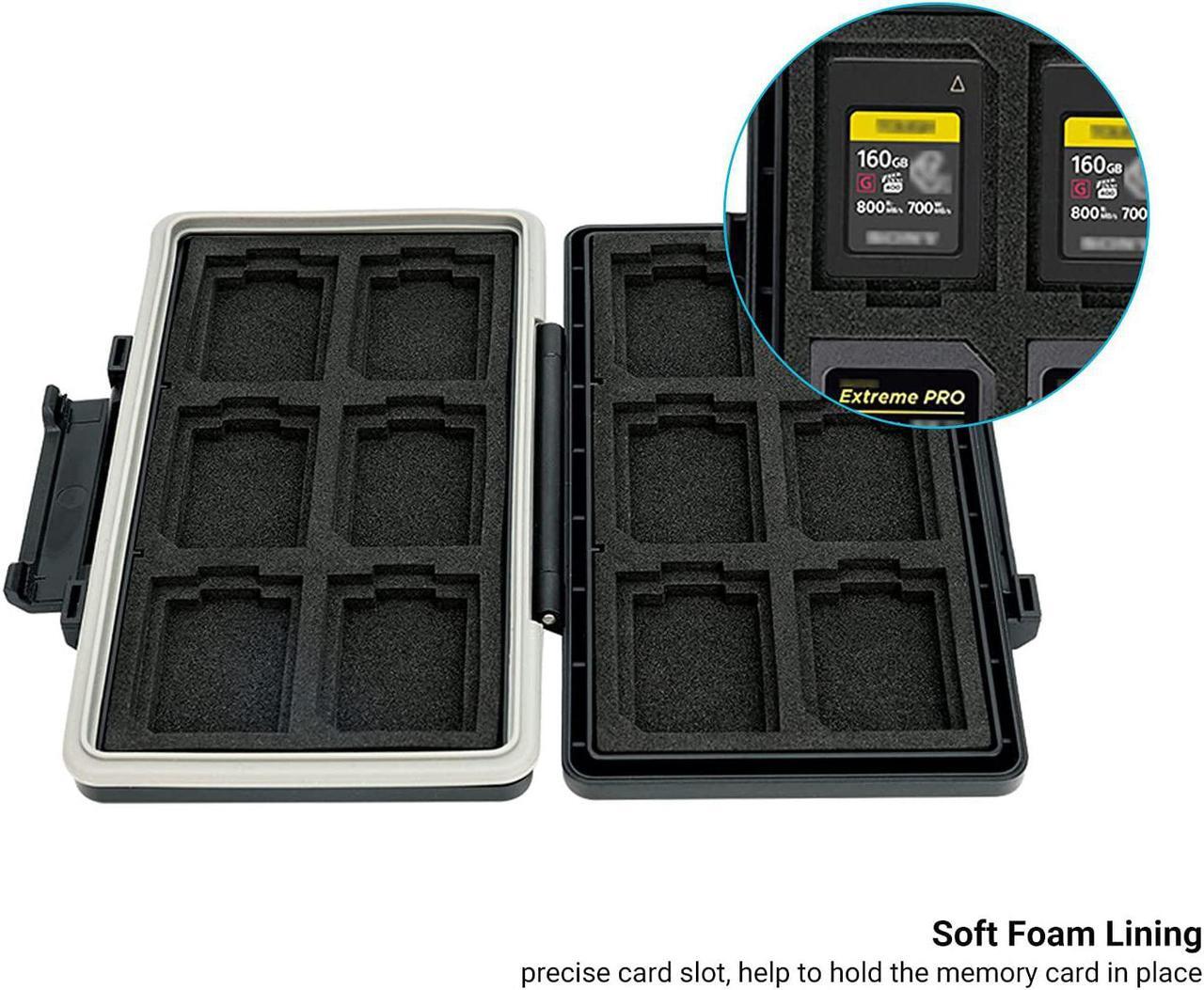 Alt view image 3 of 7 - CFexpress Type A Card Case, SD Card Case Holder Storage, Water-Resistant Shockproof Memory Card Case Ogranizer for 12 SD Card, 12 CFexpress Type-A Card for Sony Alpha 1 A1 A7SIII A7S3 FX3 FX6 Camera