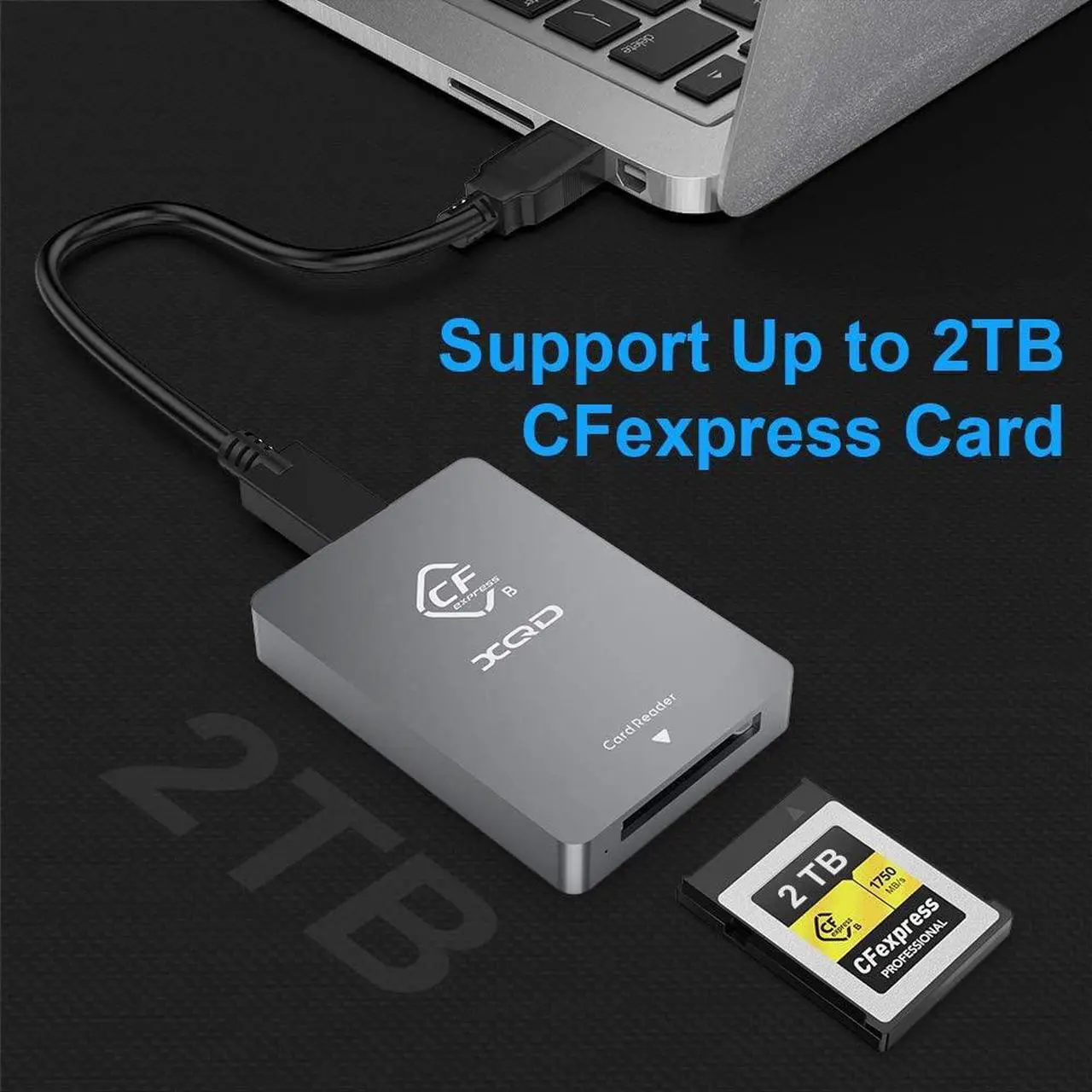 Alt view image 6 of 7 - CFexpress Card Reader XQD Card Reader USB 3.1 Gen 2 10Gbps CFexpress Reader Portable Aluminum CFexpress Type B Memory Card Reader Adapter for CFexpress Type B XQD Card for Android/Windows/Mac OS/Linux
