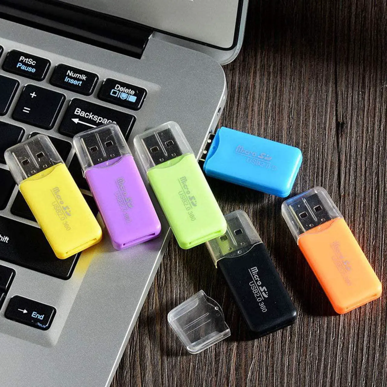 Alt view image 6 of 7 - 6 Pack Micro SD Card Reader SDXC TF USB 2.0 T-Flash MicroSD TransFlash Memory Card Reader Adapter Writer Mini Ice Cool for Android Phone Camera PDA MP3 MP4 PC Mac Tablet TV Box
