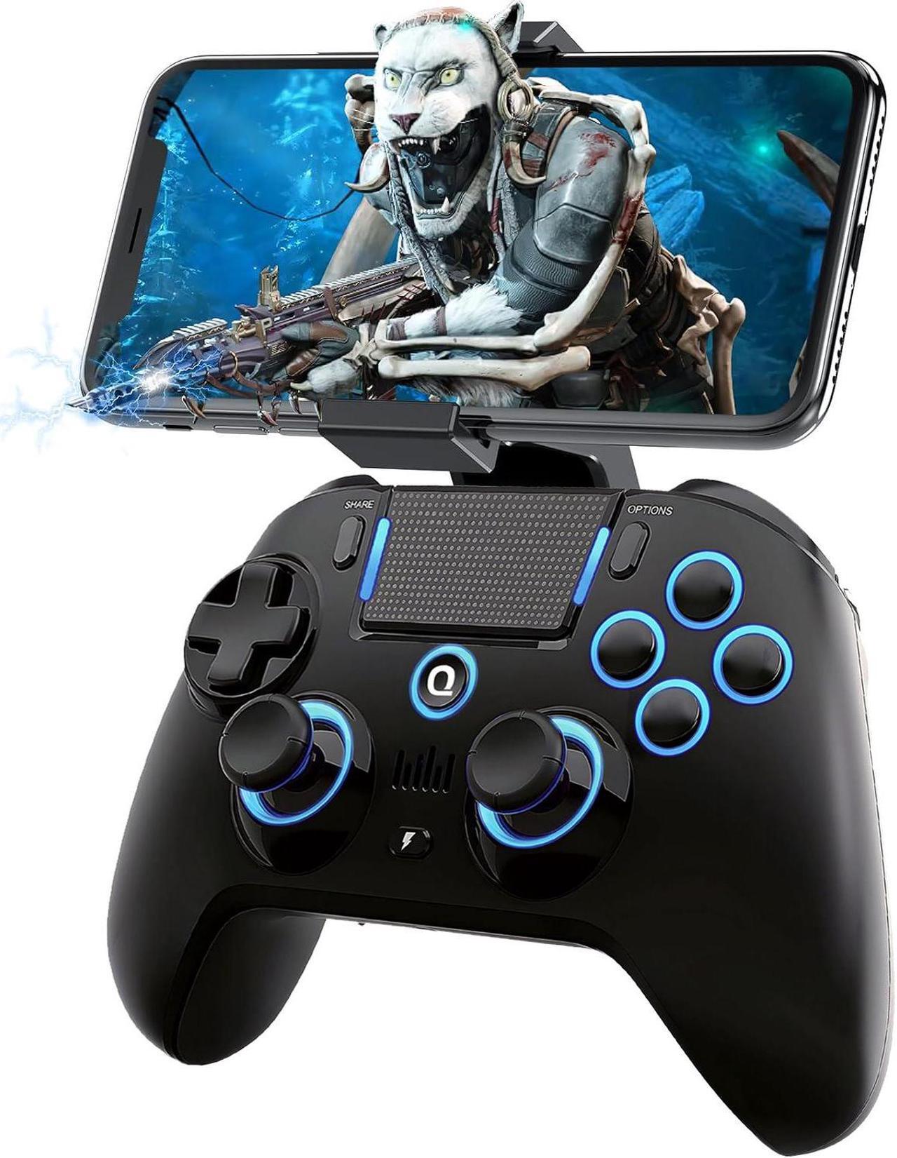 Alt view image 7 of 7 - QRD Spark N5 Wireless Controller for PS4/Slim/Pro/Windows PC/Steam Deck, Pro Controller with Hall Joysticks/Hall Triggers/RGB Lighting, Turbo Speed Up, Work for PS4 PS3 IOS Android