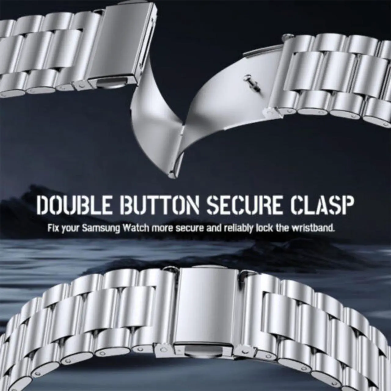 Alt view image 5 of 7 - For Samsung Galaxy Watch 7 Ultra 47mm Stainless Steel Metal Band Strap Bracelet