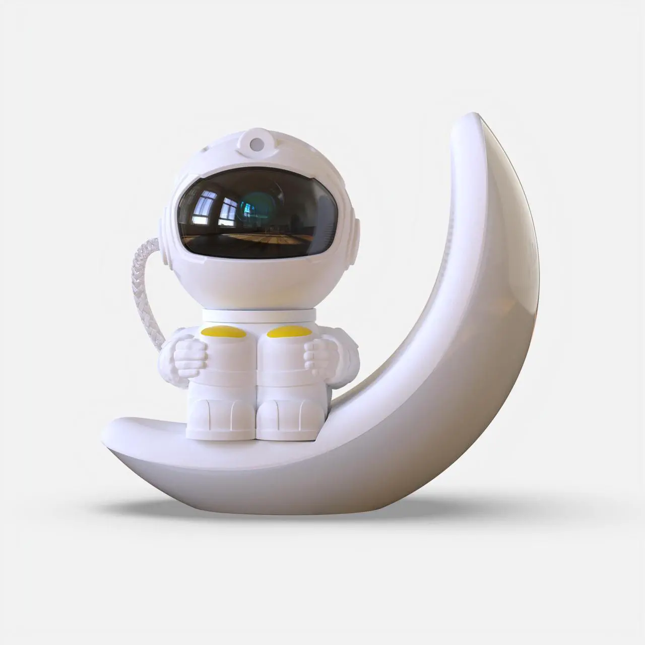 Alt view image 2 of 7 - Astronaut Galaxy Projector with Colorful Moon Lamp, Nebula Night Light with Bluetooth for Bedroom, Ideal Gift for Teens & Adults