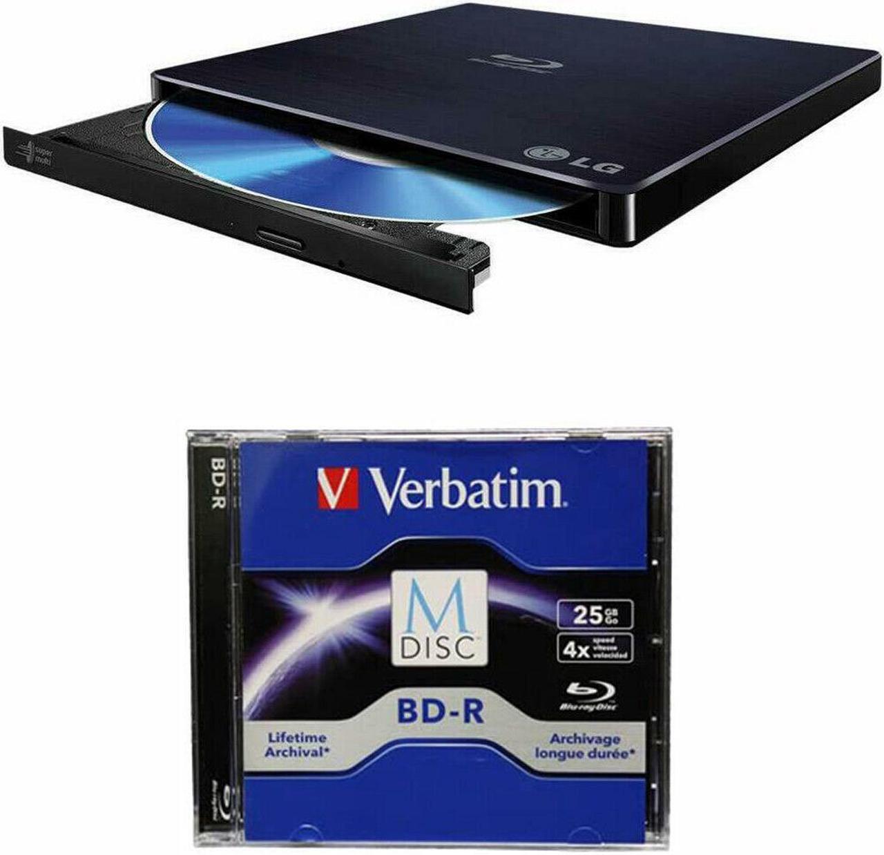 Main image of LG WP50NB40 6X Ultra Slim Portable Blu-ray BD CD DVD External Burner Writer Drive in Retail Box +FREE 1pk Mdisc BD + Cyberlink Software +USB Cable