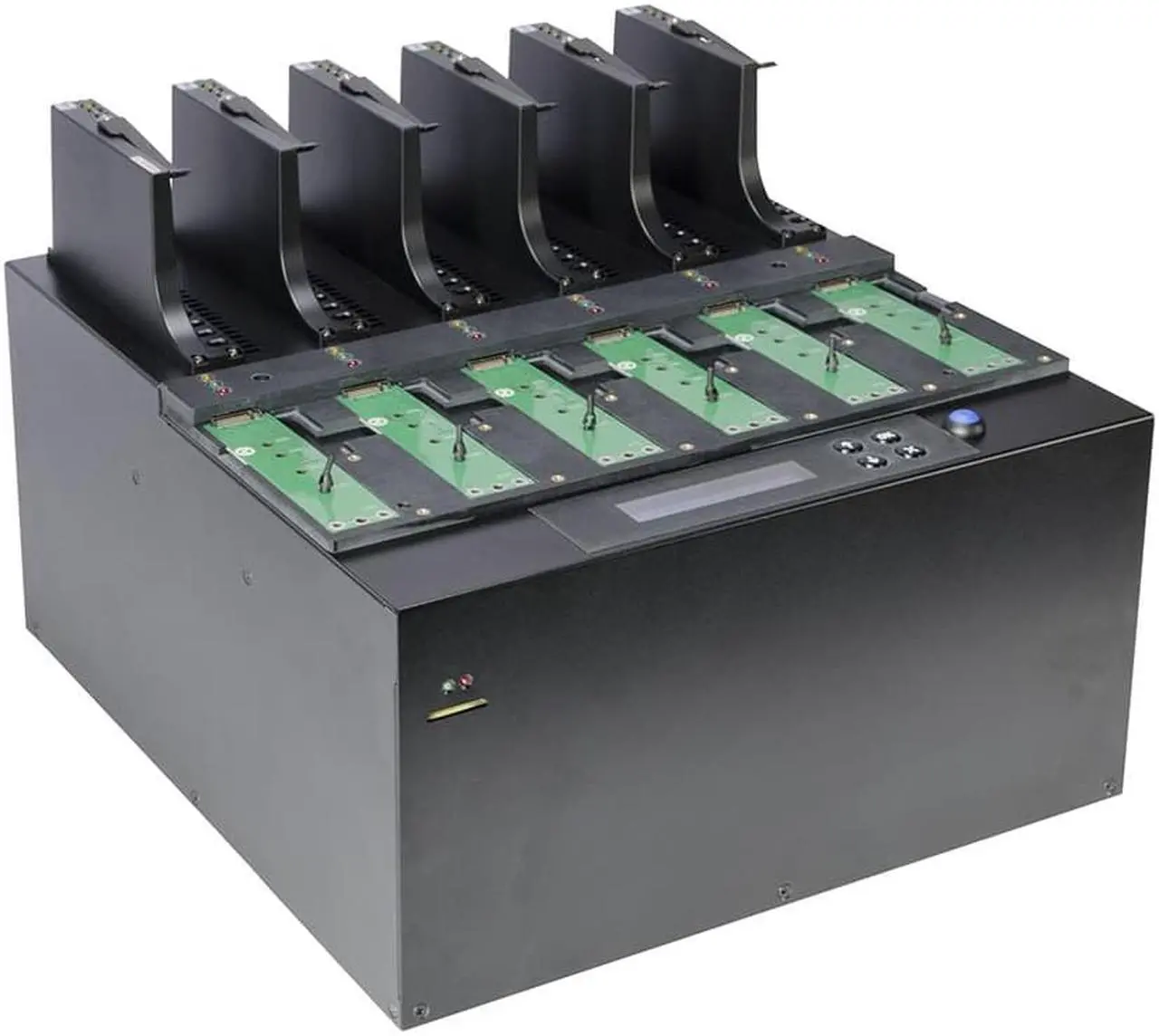 Alt view image 6 of 7 - Systor 1 to 5 SATA & M.2 NVMe Duplicator - 24GB/Min - Standalone Copier & Eraser/Sanitizer for Multiple PCIe M2, 2.5 Inch HDD Hard Disk & SSD Solid State Drives (SYSNVME-HC405)