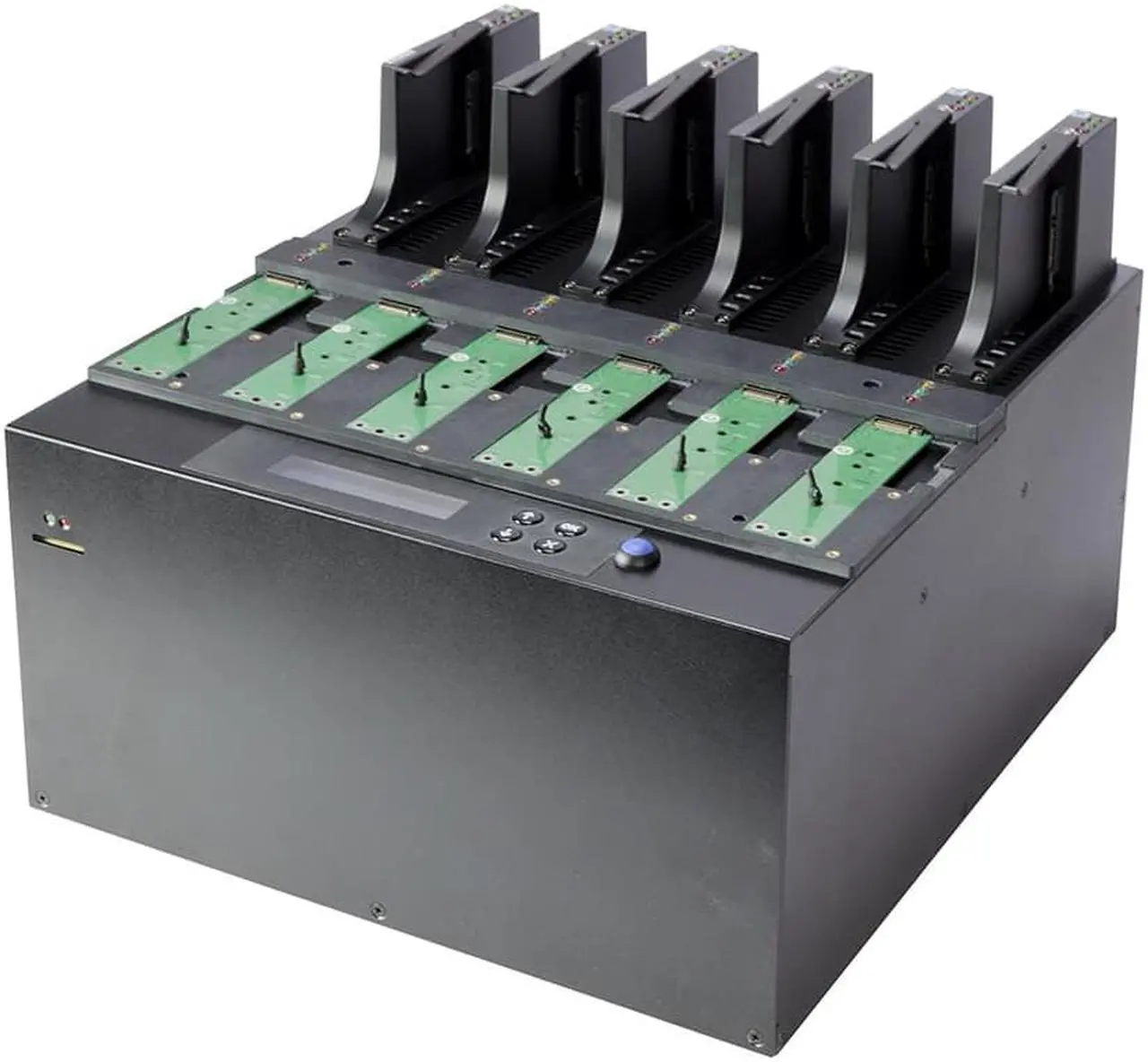 Alt view image 7 of 7 - Systor 1 to 5 SATA & M.2 NVMe Duplicator - 24GB/Min - Standalone Copier & Eraser/Sanitizer for Multiple PCIe M2, 2.5 Inch HDD Hard Disk & SSD Solid State Drives (SYSNVME-HC405)