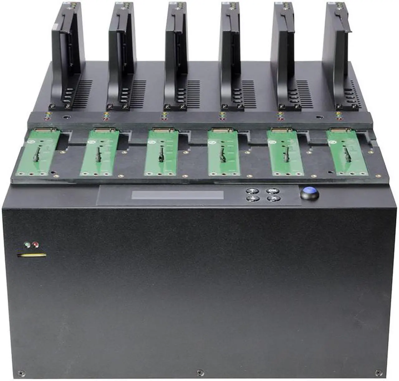 Main image of Systor 1 to 5 SATA & M.2 NVMe Duplicator - 24GB/Min - Standalone Copier & Eraser/Sanitizer for Multiple PCIe M2, 2.5 Inch HDD Hard Disk & SSD Solid State Drives (SYSNVME-HC405)