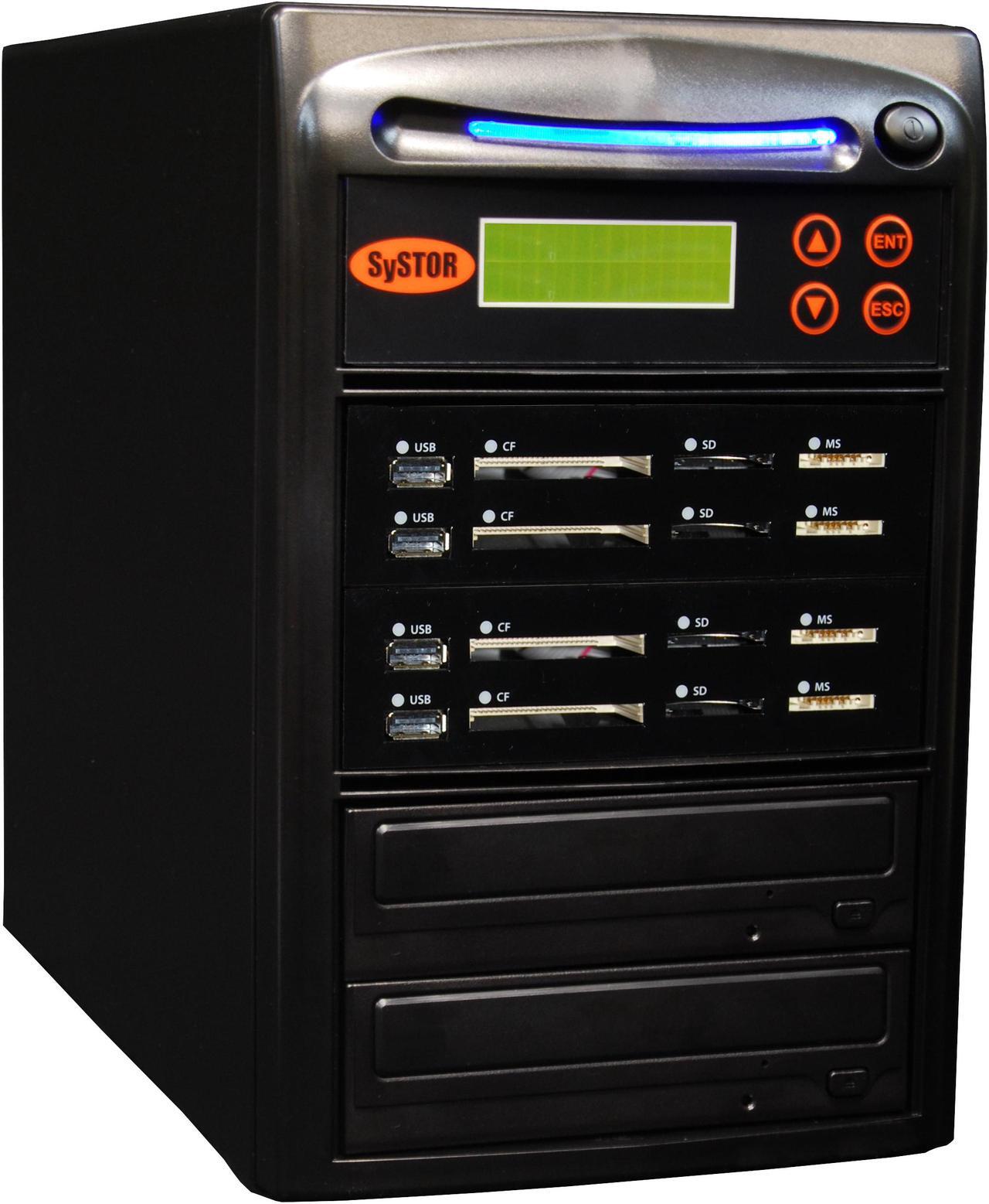 Main image of Systor 1 to 3 All-in-One Combo - Flash Media Card (USB/SD/CF/MS) + Single DVD Duplicator - SYS-USBSDCF-03