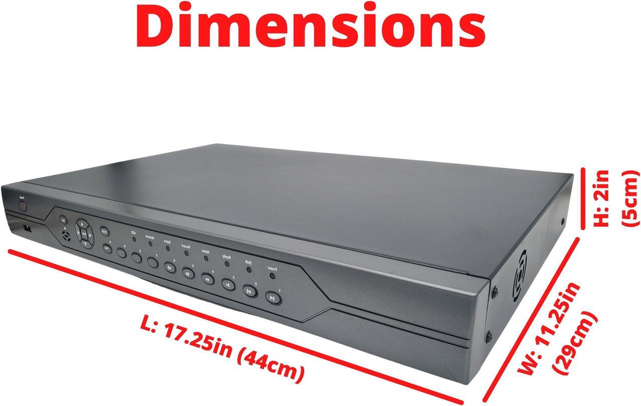 Alt view image 7 of 7 - Evertech 32 Channel H.265 Security DVR with 4TB Hard Drive 16 Audio Input Surveillance Recorder Supports 1080p AHD TVI CVI and Analog (960H) Cameras, Easy Remote Access motion detection