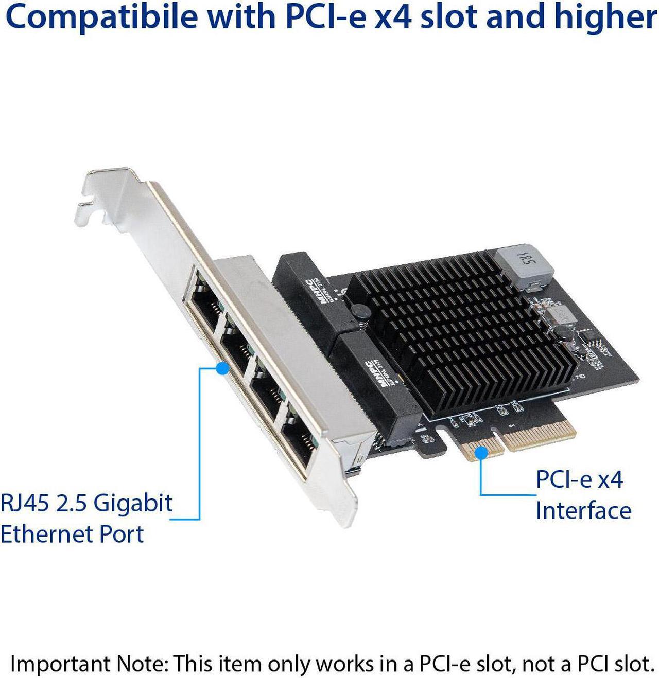 Alt view image 4 of 6 - Quad 2.5 Gigabit PCI-e x4 Ethernet Network Card