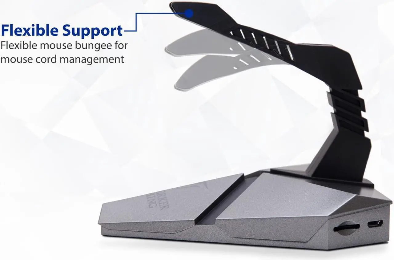 Alt view image 2 of 16 - LOKI RGB Gaming Mouse Bungee With USB 3.0 Hub and Micro SD Card Reader - AC 5v Power Adapter is Included