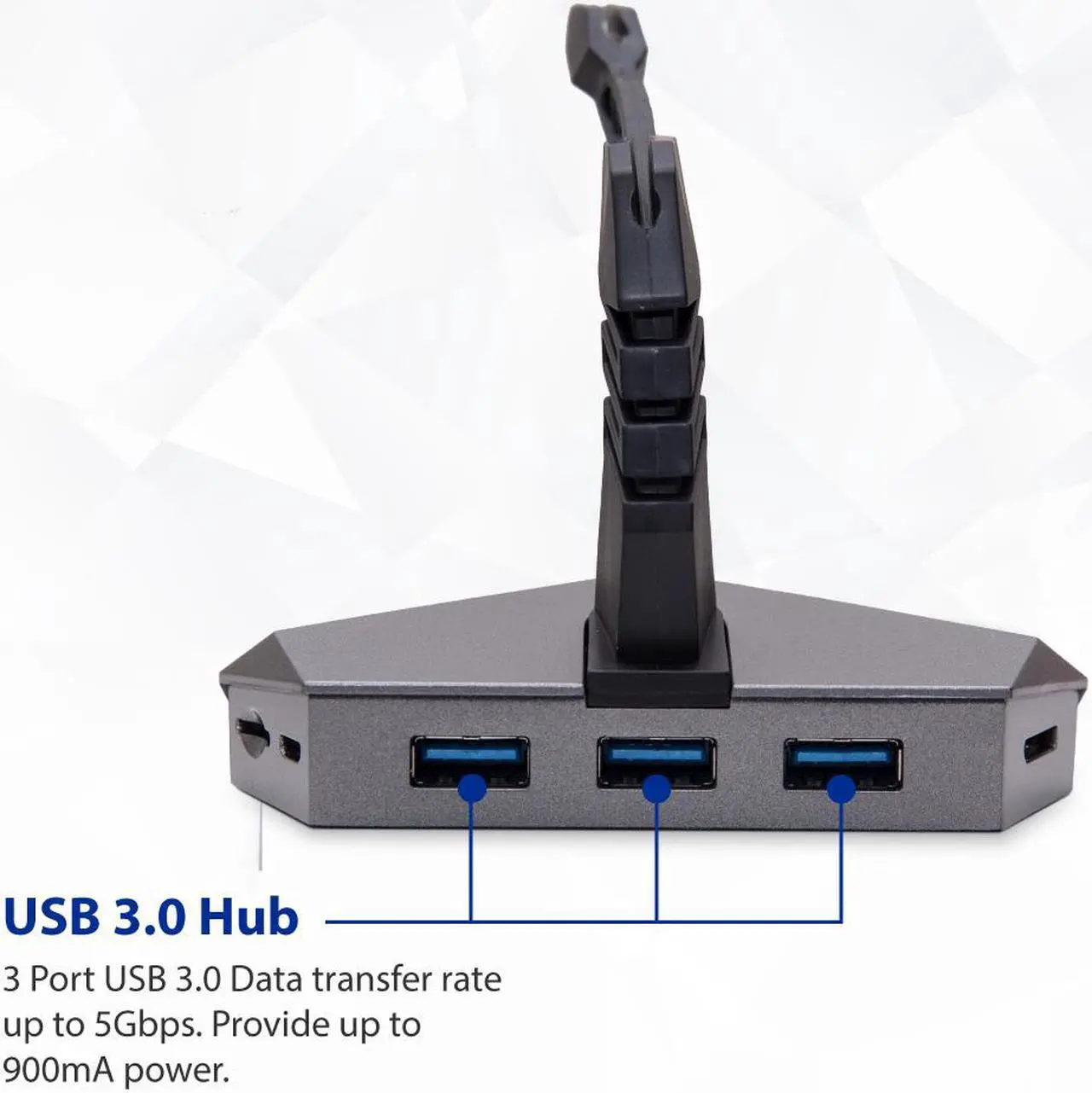 Alt view image 5 of 16 - LOKI RGB Gaming Mouse Bungee With USB 3.0 Hub and Micro SD Card Reader - AC 5v Power Adapter is Included