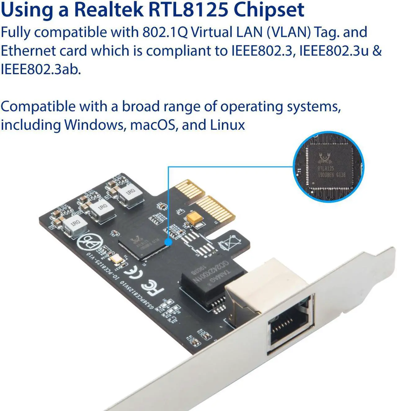 Alt view image 6 of 20 - 2.5 Gigabit Ethernet PCI Express PCI-E Network Controller Card 10/100/1000/25000 Mbps RJ45 LAN Adapter Converter for Desktop PC