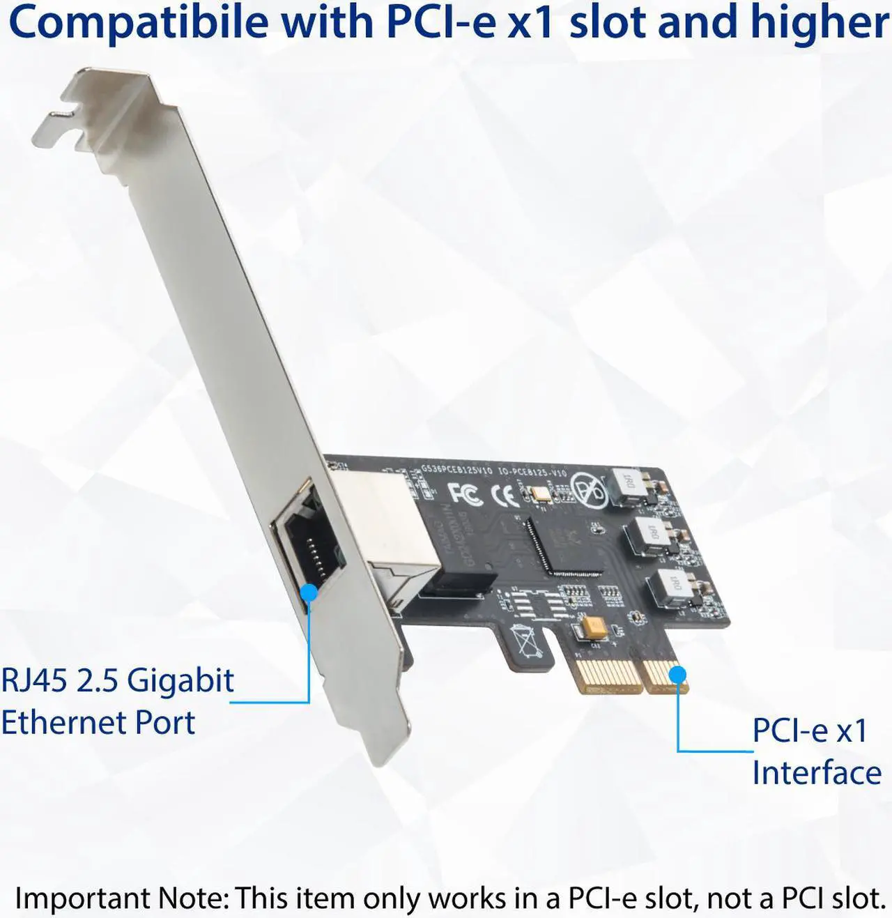 Alt view image 4 of 20 - 2.5 Gigabit Ethernet PCI Express PCI-E Network Controller Card 10/100/1000/25000 Mbps RJ45 LAN Adapter Converter for Desktop PC