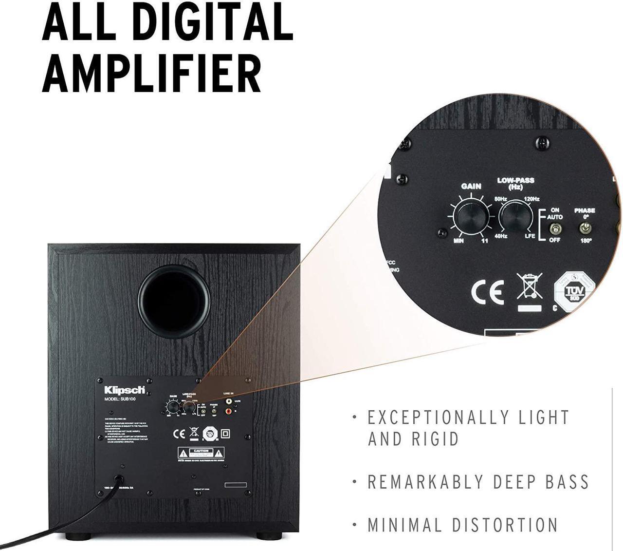 Alt view image 2 of 7 - Klipsch SUB-100-BLACK Synergy Black Label Subwoofer Speaker  (2018)