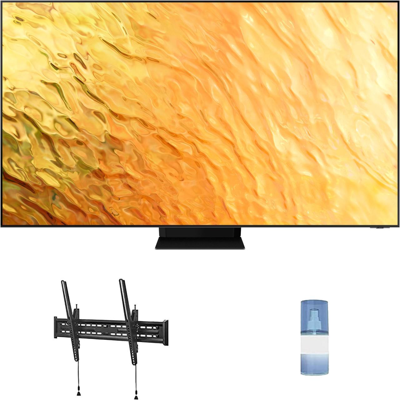 Main image of Samsung QN65QN800BFXZA 65" 8K QLED Quantum Mini LED HDR Smart TV with a Walts TV Large/Extra Large Tilt Mount 43"-90" Compatible TV's and HDTV Screen Cleaner Kit (2022)