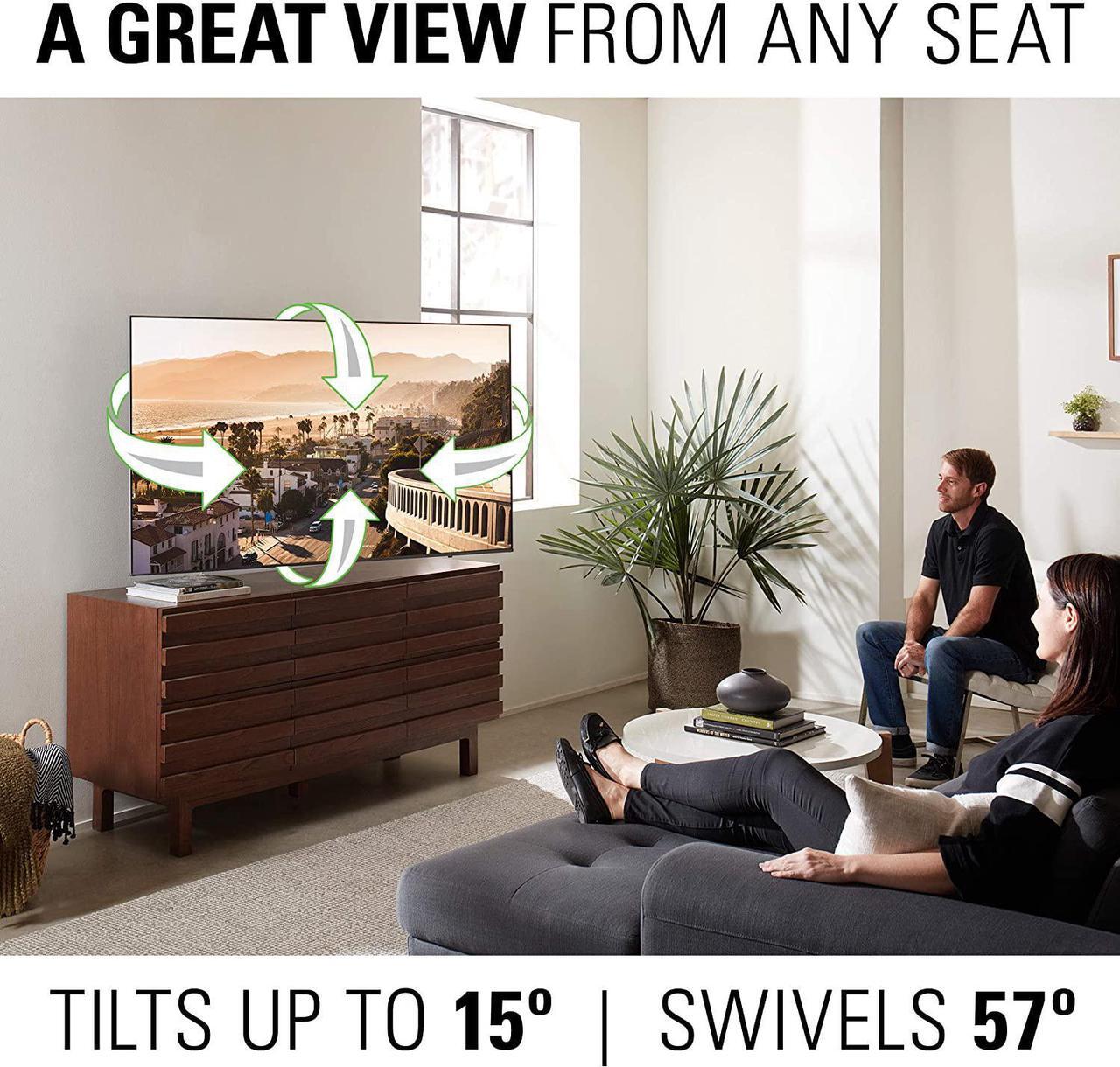 Alt view image 7 of 7 - SAMSUNG 75-Inch Class QLED Q80B Series - 4K UHD Direct Full Array Quantum HDR 12X Smart TV with Alexa Built-in with a Sanus Systems VLF728-B2 Full Motion Wall Mount (2022)