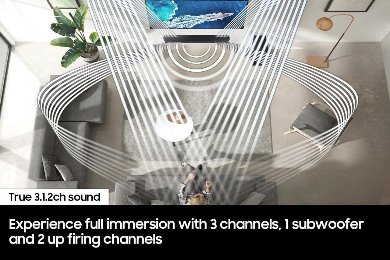 Alt view image 4 of 7 - Samsung HW-Q600B 3.1.2ch Soundbar with Dolby Audio with a Walts SOUNDBAR-MOUNT for Compatible Soundbars Under 15lb (2022)