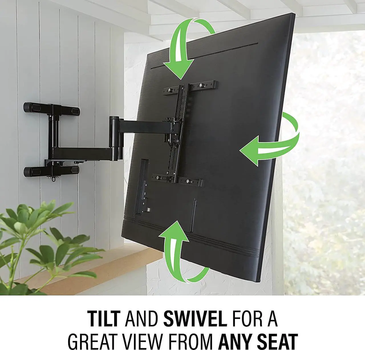Alt view image 6 of 9 - Sanus VODLF125-B2 Outdoor Full Motion 25" Extension Mount for 40"-85" TVs (2023)