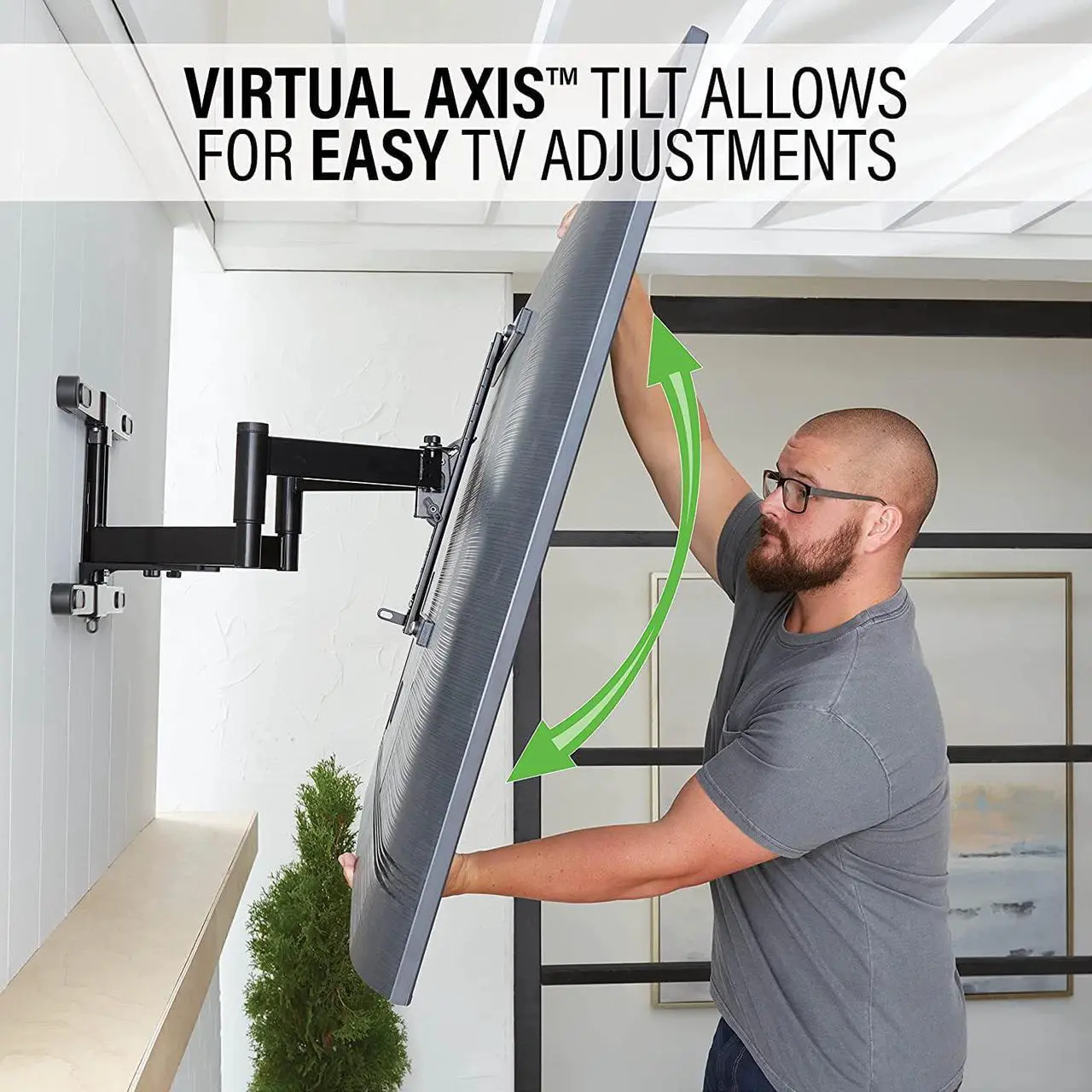 Alt view image 7 of 9 - Sanus VODLF125-B2 Outdoor Full Motion 25" Extension Mount for 40"-85" TVs (2023)