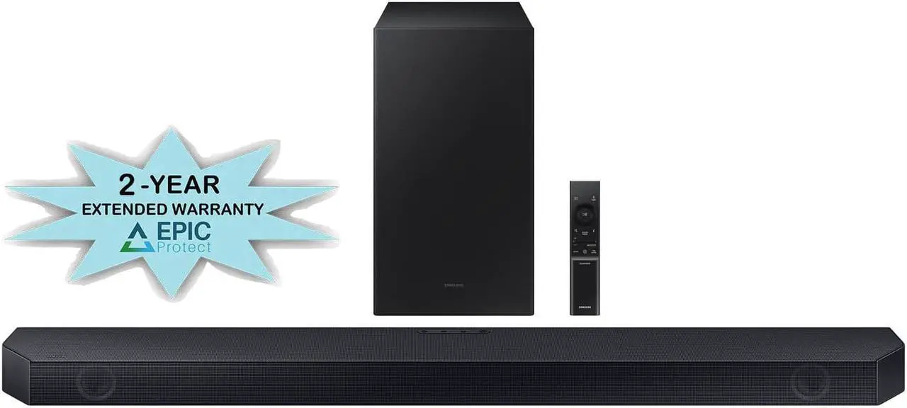 Main image of Samsung HW-Q600C 3.1.2ch Soundbar and Subwoofer with Dolby Atmos with an Additional 2 Year Coverage by Epic Protect (2023)