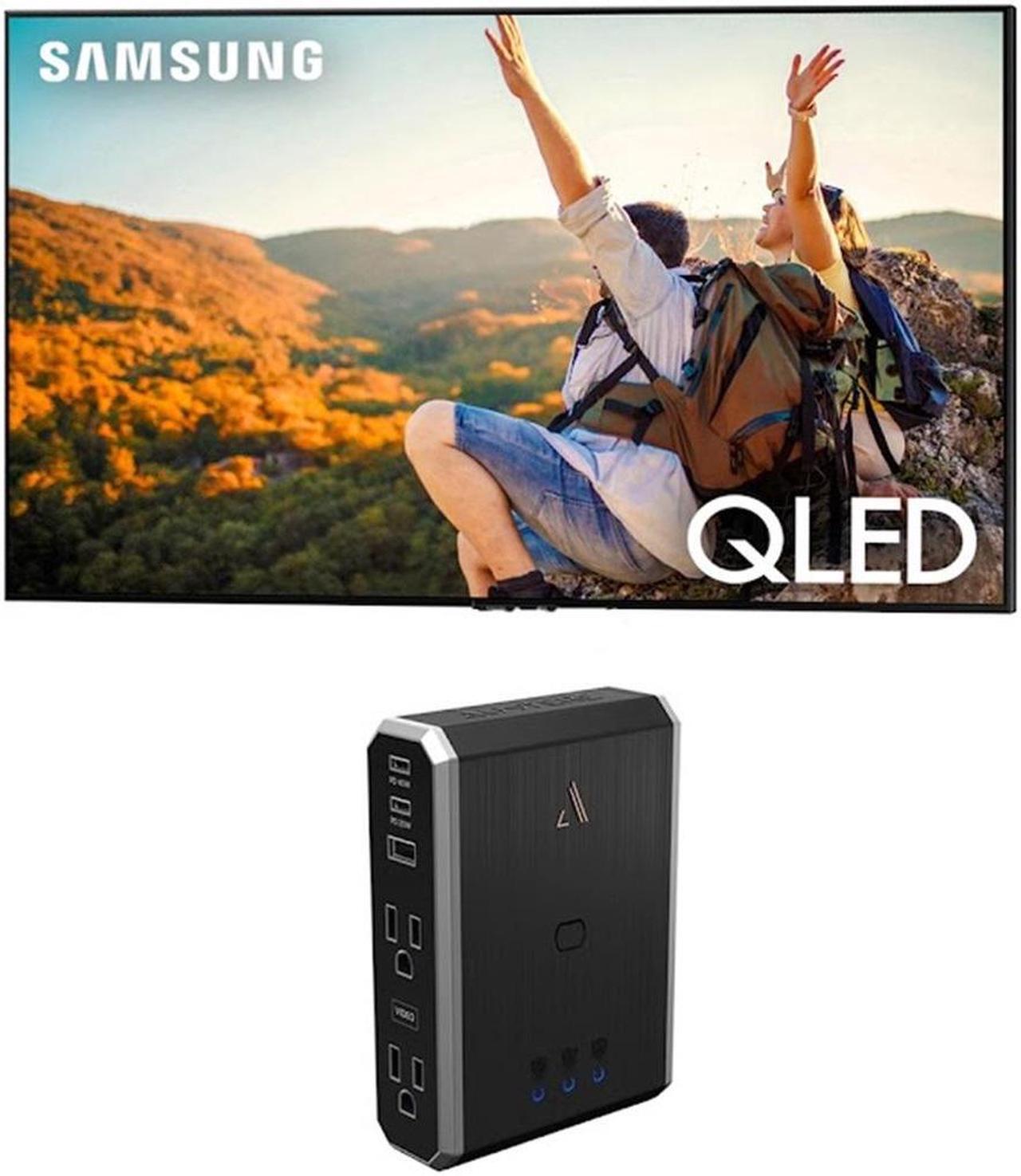 Main image of Samsung QN50Q80CAFXZA 50 Inch 4K QLED Direct Full Array with Dolby Smart TV with an Austere VII Series 4-Outlet Power with Omniport USB (2023)