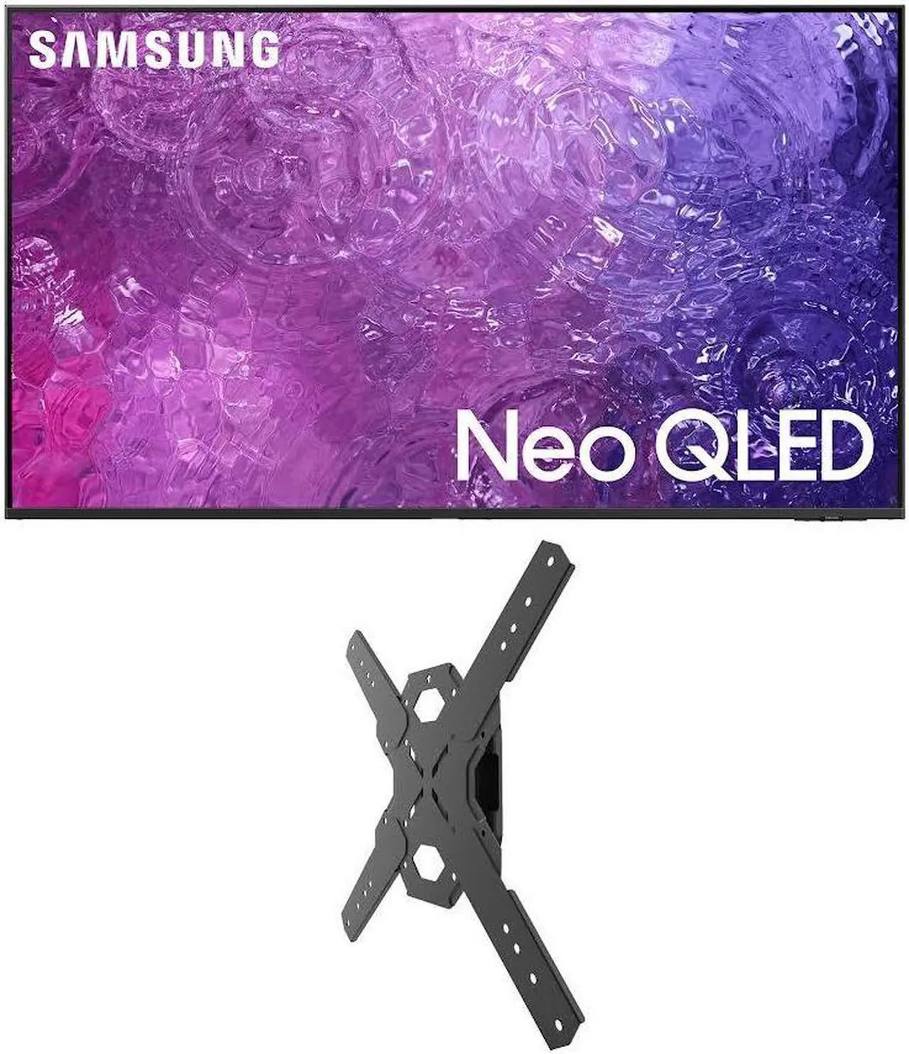 Main image of Samsung QN50QN90CAFXZA 50 Inch Neo QLED Smart TV with 4K Upscaling with a Kanto PS100 Tilting TV Mount with 15 Degrees Swivel for 26 Inch-60 Inch TVs (2023)