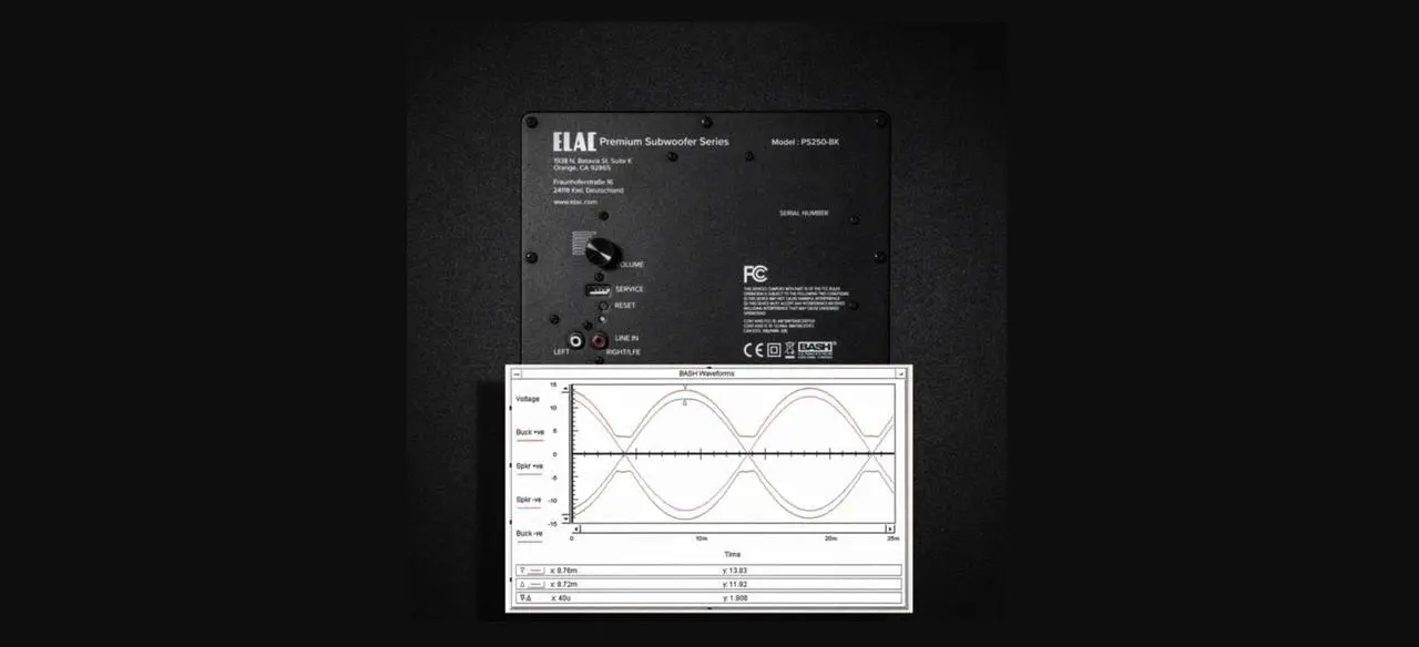 Alt view image 7 of 7 - ELAC PS250-BK Varro Premium 10 Inch 250W Subwoofer with App Control - Black Vinyl with a ELAC PS250-BK Varro Premium 10 Inch 250W Subwoofer with App Control - Black Vinyl (2023)