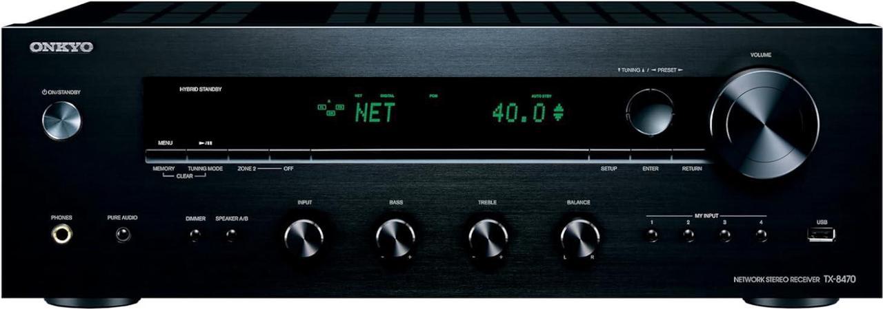 Onkyo TX-8470 Network Stereo Receiver with Wi-Fi, HDMI, and Bluetooth (2024)