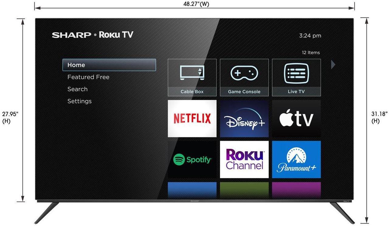 Alt view image 7 of 7 - SHARP 4T-C55FS1UR 55" AQUOS OLED 4K Ultra HD Roku TV (2024)