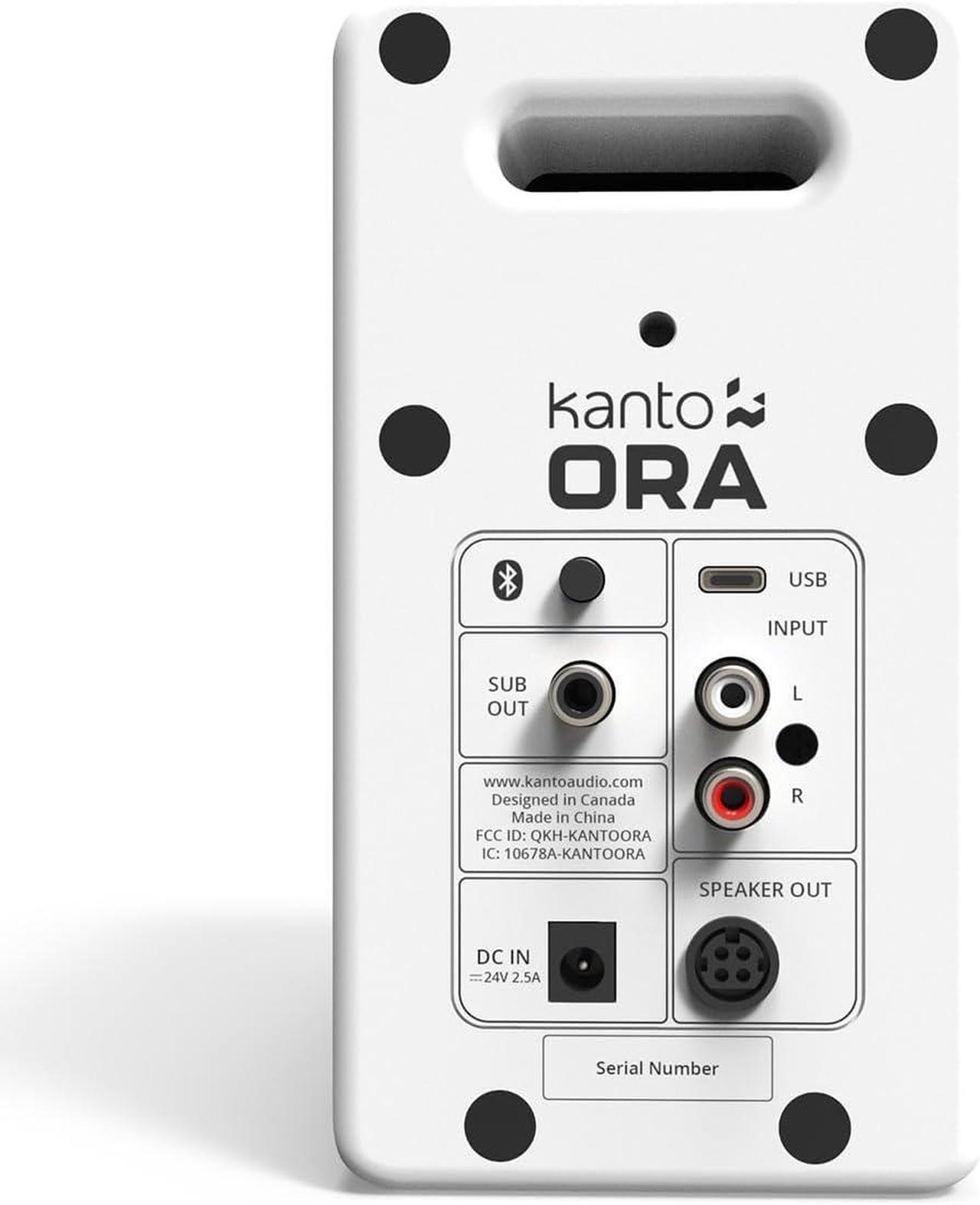 Alt view image 3 of 7 - Kanto ORAMW Powered Reference Bluetooth Desktop Speakers - White Pair with 3 Year Amber Protection Plan (2024)