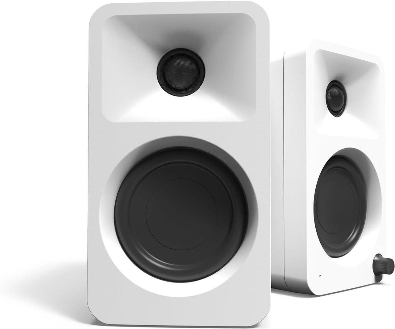 Alt view image 2 of 7 - Kanto ORAMW Powered Reference Bluetooth Desktop Speakers - White Pair with 3 Year Amber Protection Plan (2024)