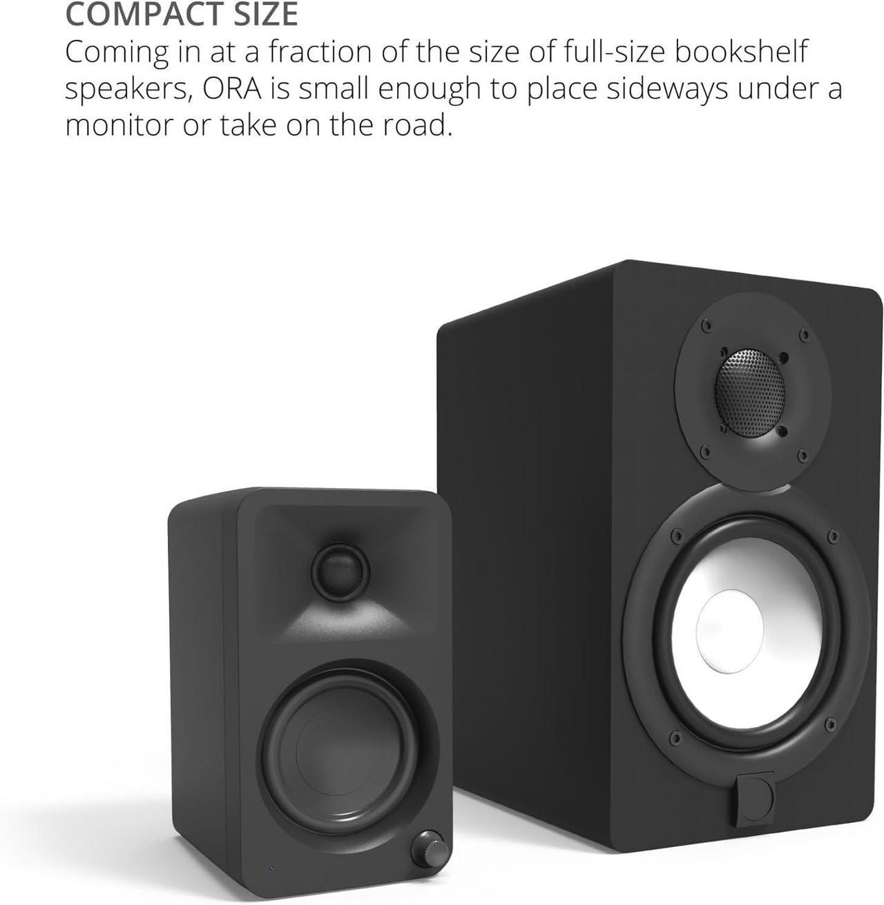 Alt view image 5 of 7 - Kanto ORAMW Powered Reference Bluetooth Desktop Speakers - White Pair with 3 Year Amber Protection Plan (2024)