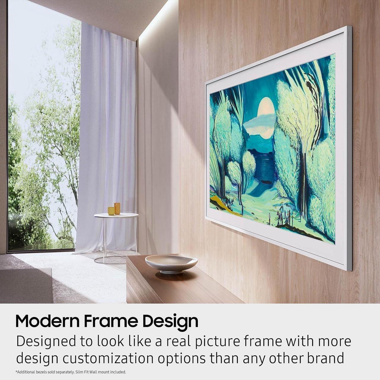 Alt view image 5 of 7 - Samsung QN50LS03FAFXZA 50 Inch The Frame QLED 4K Art Mode Vision AI Smart TV with 5 Year Amber Protection Plan (2025)