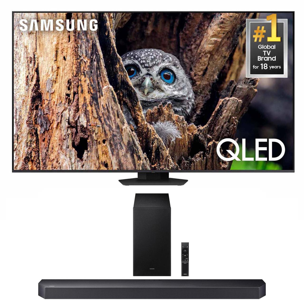 Main image of Samsung QN75Q80DDFXZA 75 Inch QLED 4K Smart TV with Direct Full Array with a Samsung HW-Q600F Q Series Soundbar 3.1.2 Ch Sound and Subwoofer (2025)
